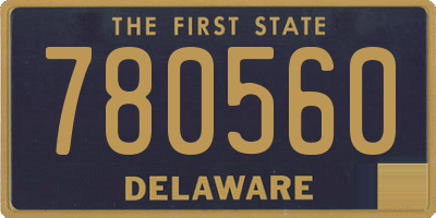 DE license plate 780560