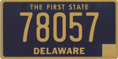 DE license plate 78057