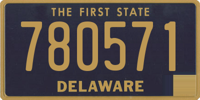 DE license plate 780571
