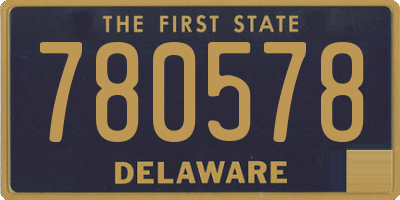 DE license plate 780578