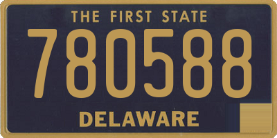 DE license plate 780588