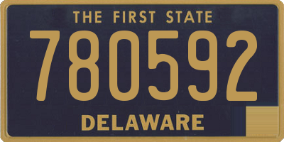 DE license plate 780592