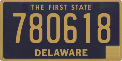 DE license plate 780618