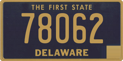 DE license plate 78062