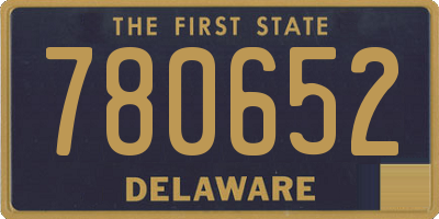 DE license plate 780652