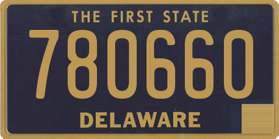 DE license plate 780660
