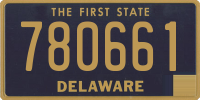 DE license plate 780661