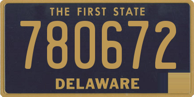 DE license plate 780672