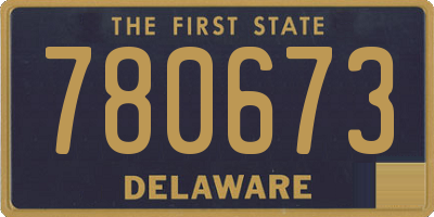 DE license plate 780673
