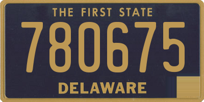 DE license plate 780675