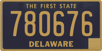 DE license plate 780676