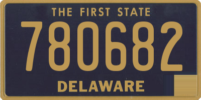 DE license plate 780682