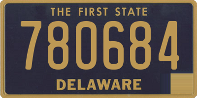 DE license plate 780684
