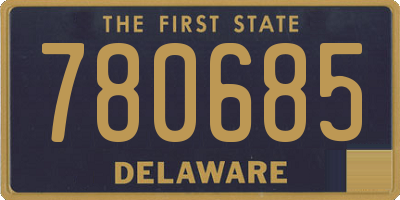DE license plate 780685