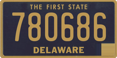 DE license plate 780686