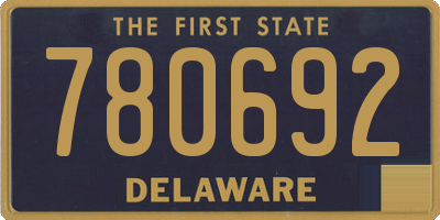 DE license plate 780692