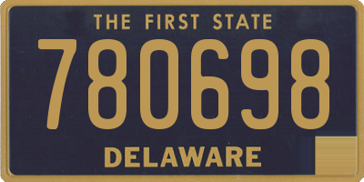 DE license plate 780698