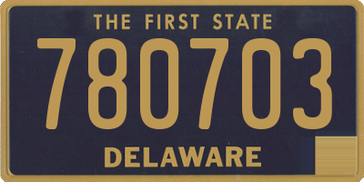 DE license plate 780703