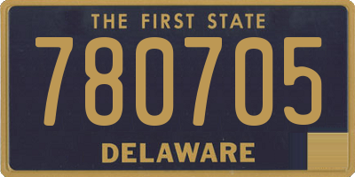 DE license plate 780705