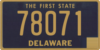 DE license plate 78071