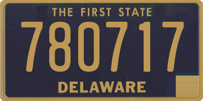 DE license plate 780717