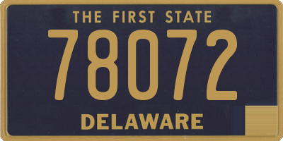 DE license plate 78072