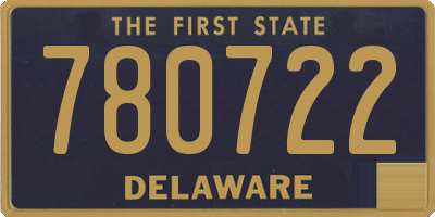 DE license plate 780722