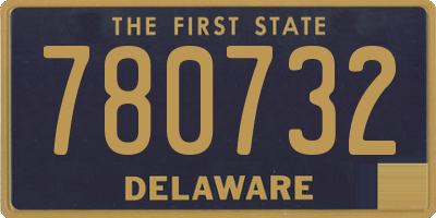 DE license plate 780732