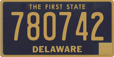 DE license plate 780742