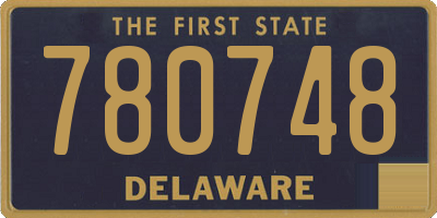DE license plate 780748