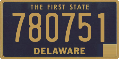 DE license plate 780751