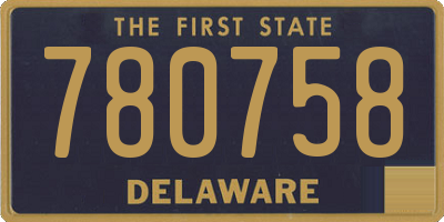 DE license plate 780758