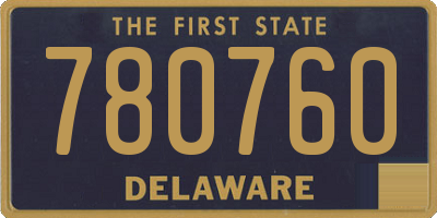 DE license plate 780760