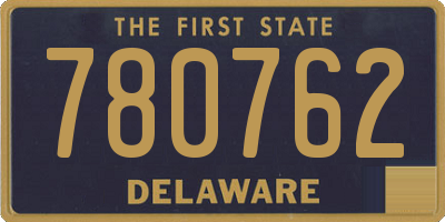 DE license plate 780762