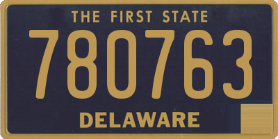 DE license plate 780763