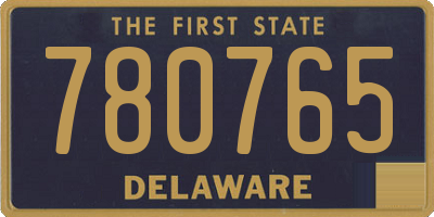 DE license plate 780765