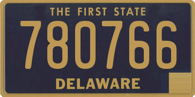 DE license plate 780766
