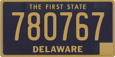 DE license plate 780767