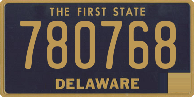 DE license plate 780768