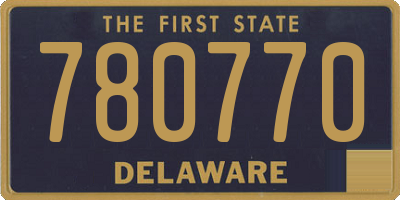 DE license plate 780770