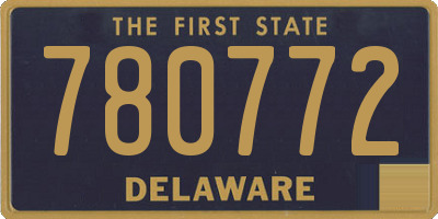 DE license plate 780772