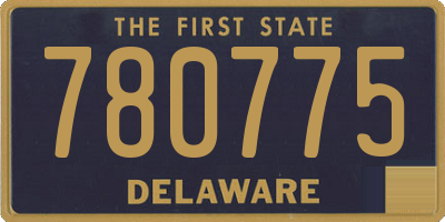 DE license plate 780775
