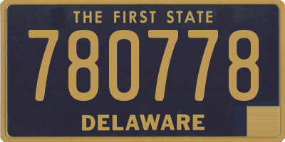 DE license plate 780778