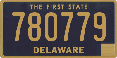 DE license plate 780779