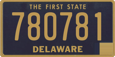 DE license plate 780781