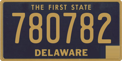 DE license plate 780782