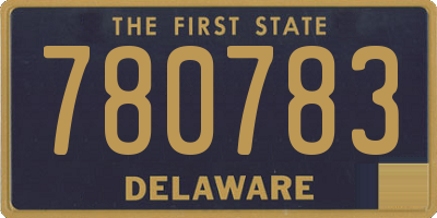 DE license plate 780783