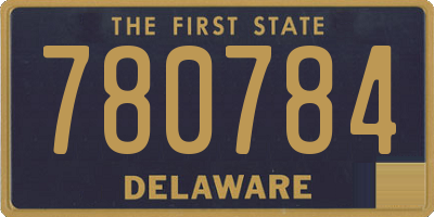 DE license plate 780784