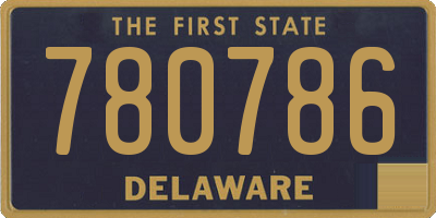 DE license plate 780786