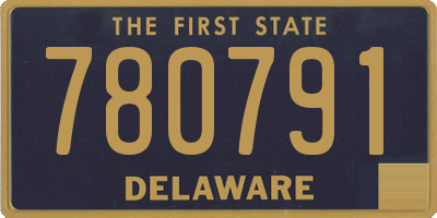 DE license plate 780791